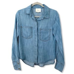 Anthropologie Elevenses Chambray Button Do…